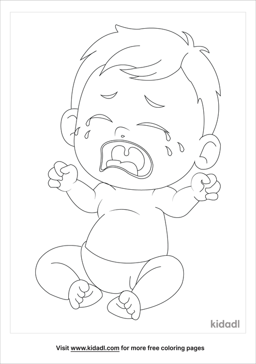 Cry Baby Coloring Pages | Free People Coloring Pages | Kidadl