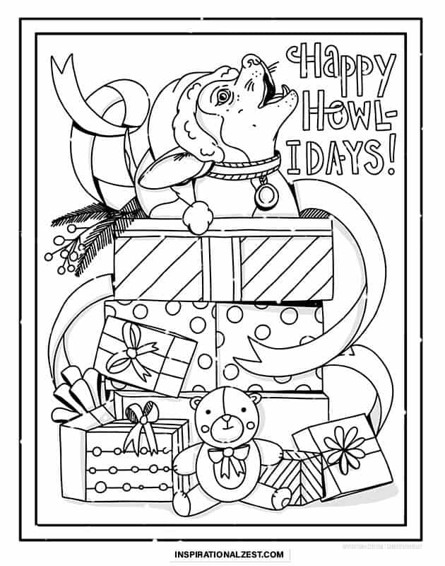 10 CUTE Christmas Coloring Pages for Kids | Inspirational Zest