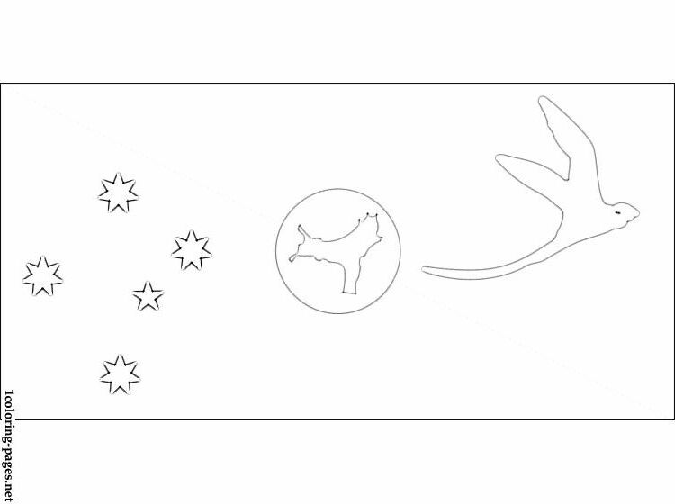 Christmas Island flag coloring page | Coloring pages