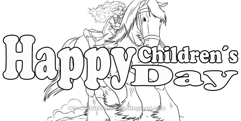 Brave Coloring - Childrens Day Coloring Page ~ Child Coloring
