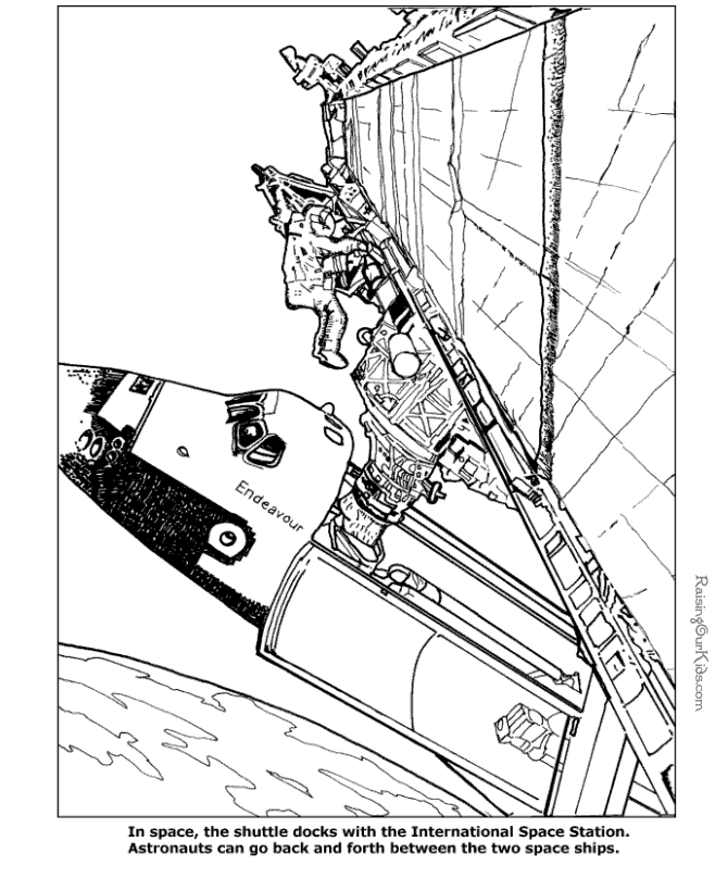 Space Shuttle color pages and printables 002