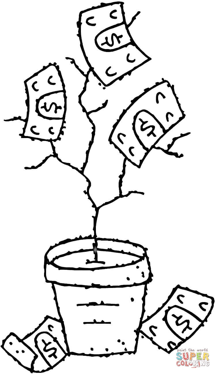 Download Money Tree Coloring Page | Free Printable Coloring Pages - Coloring Home