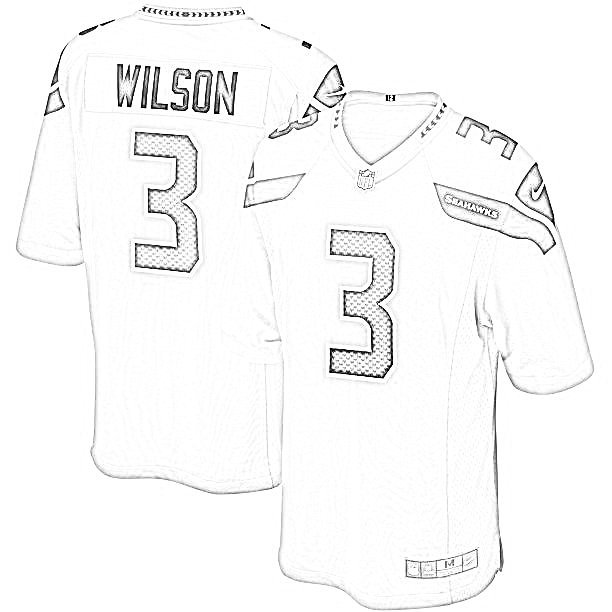Seahawks Football Russell Wilson Jersey Coloring Page - Coloring Home