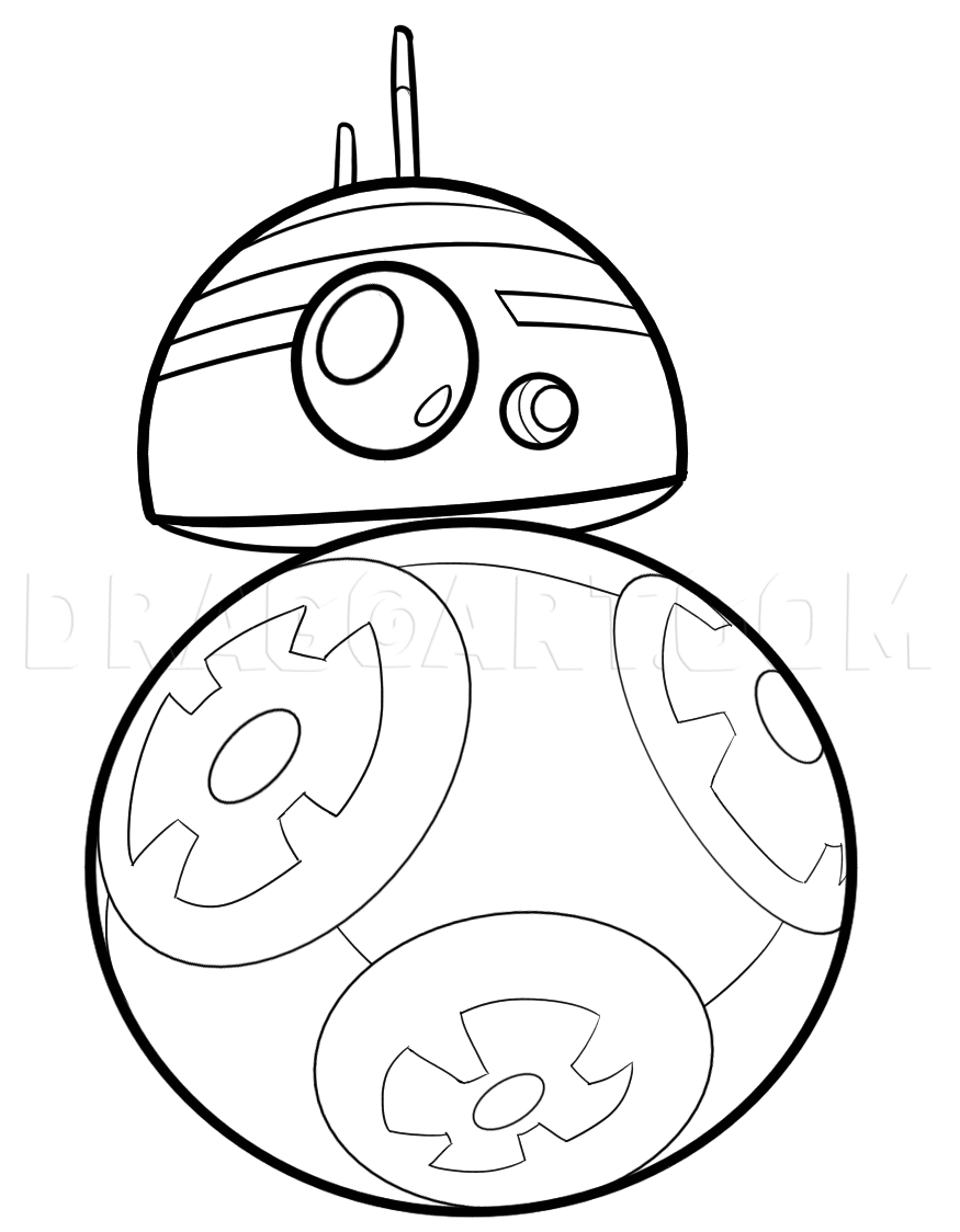 9 Fun Star Wars BB8 Coloring Page for Kids and Adults · Craftwhack