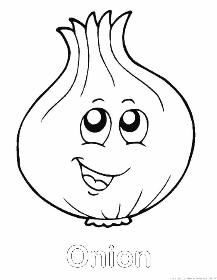 Onion Coloring Pages