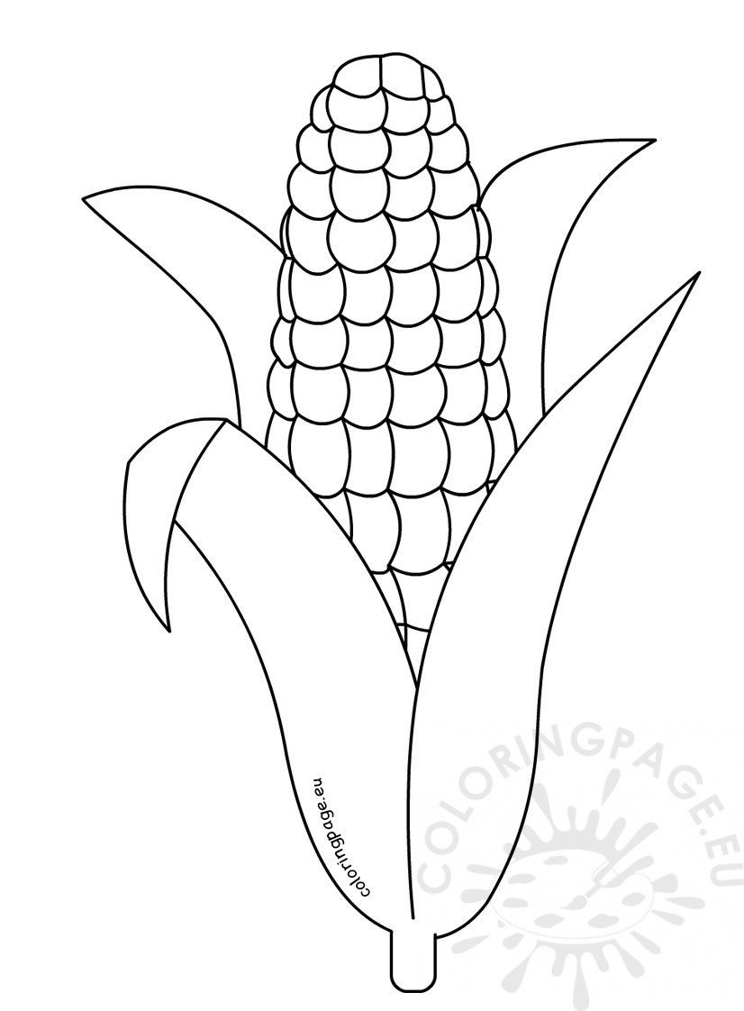 Corn Coloring Pages Printable – Coloring Page