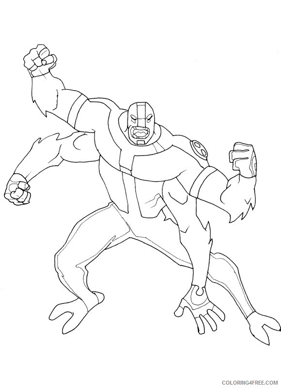 ben 10 coloring pages four arms Coloring4free - Coloring4Free.com