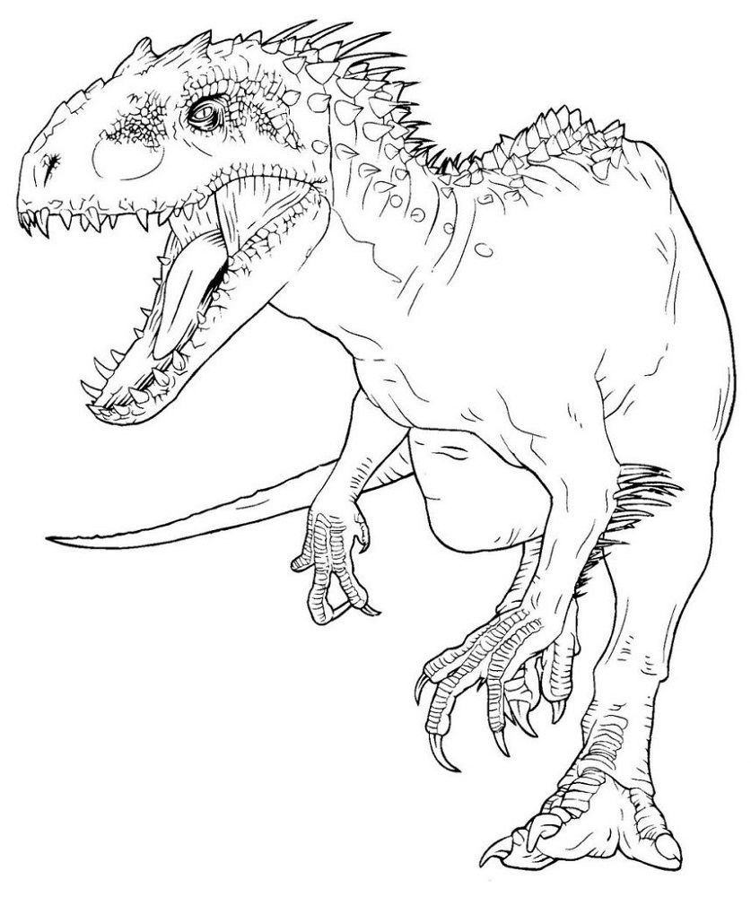 Indominus Rex Coloring Page In 2020 Dinosaur Coloring Page Jurassic