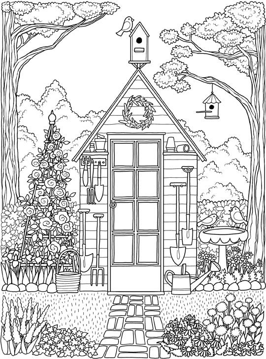 Things To Do For Stress Relief | Adult coloring pages, Garden coloring pages
