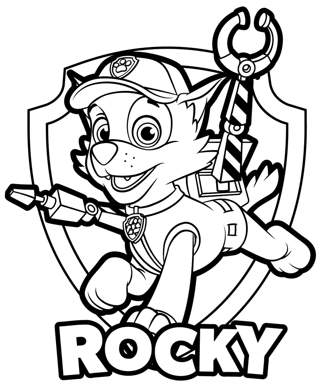 coloring.rocks! | Paw patrol coloring pages, Paw patrol coloring, Paw  patrol rocky