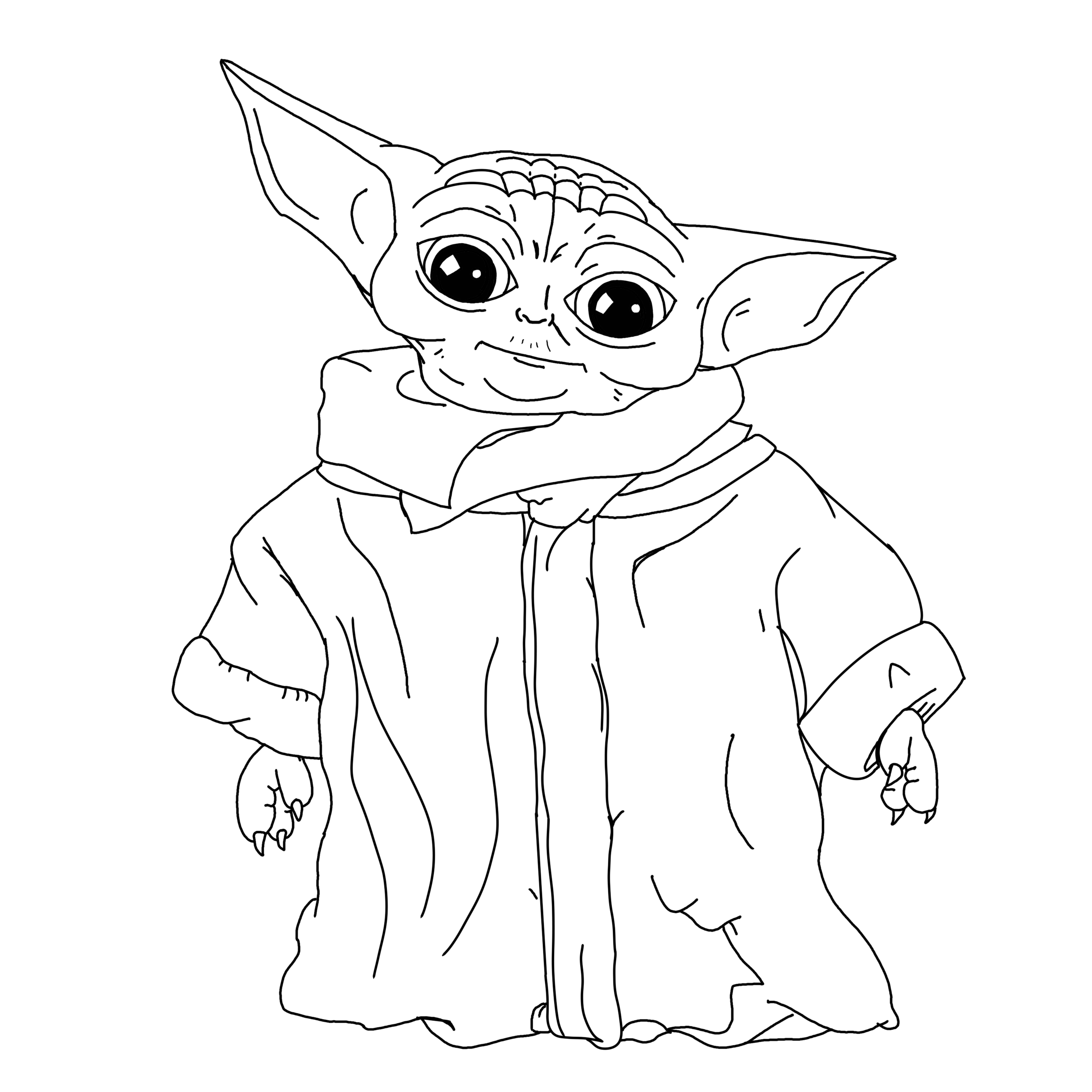 I created a coloring page for Bebe Yoda (The Child) Enjoy : BabyYoda