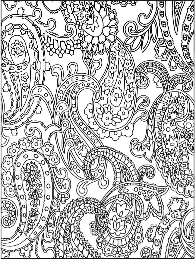 Paisley Coloring Pages - Coloring Home