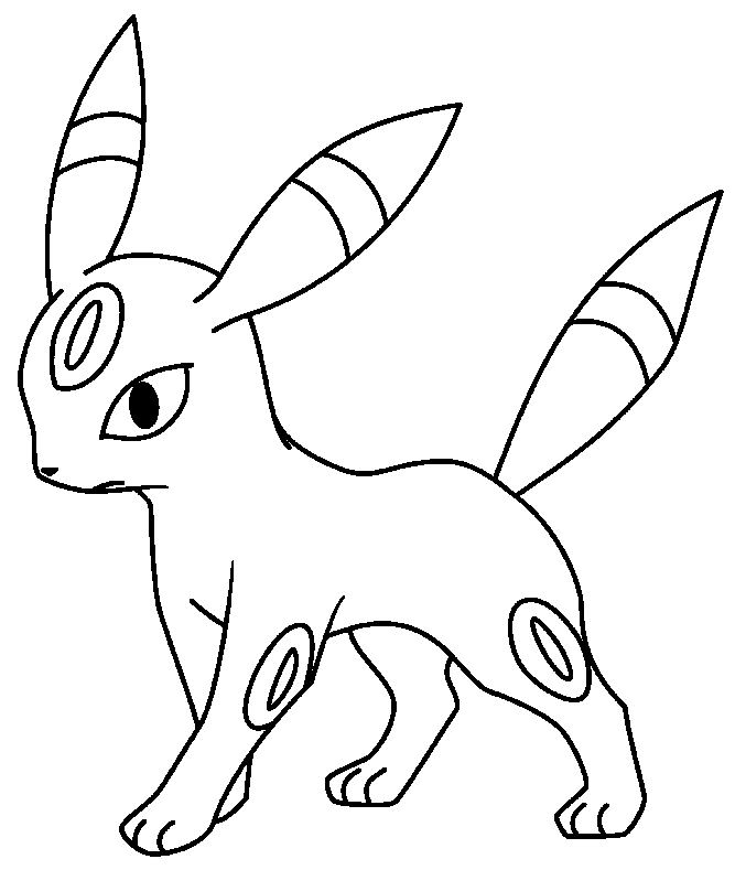 Umbreon Pokemon Coloring Page - Coloring Home