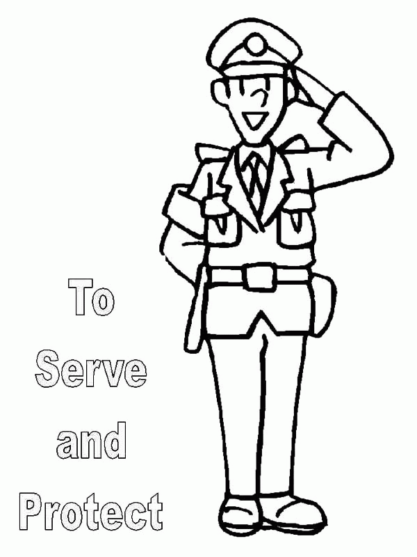Printable Police Officer Coloring Pages - High Quality Coloring Pages