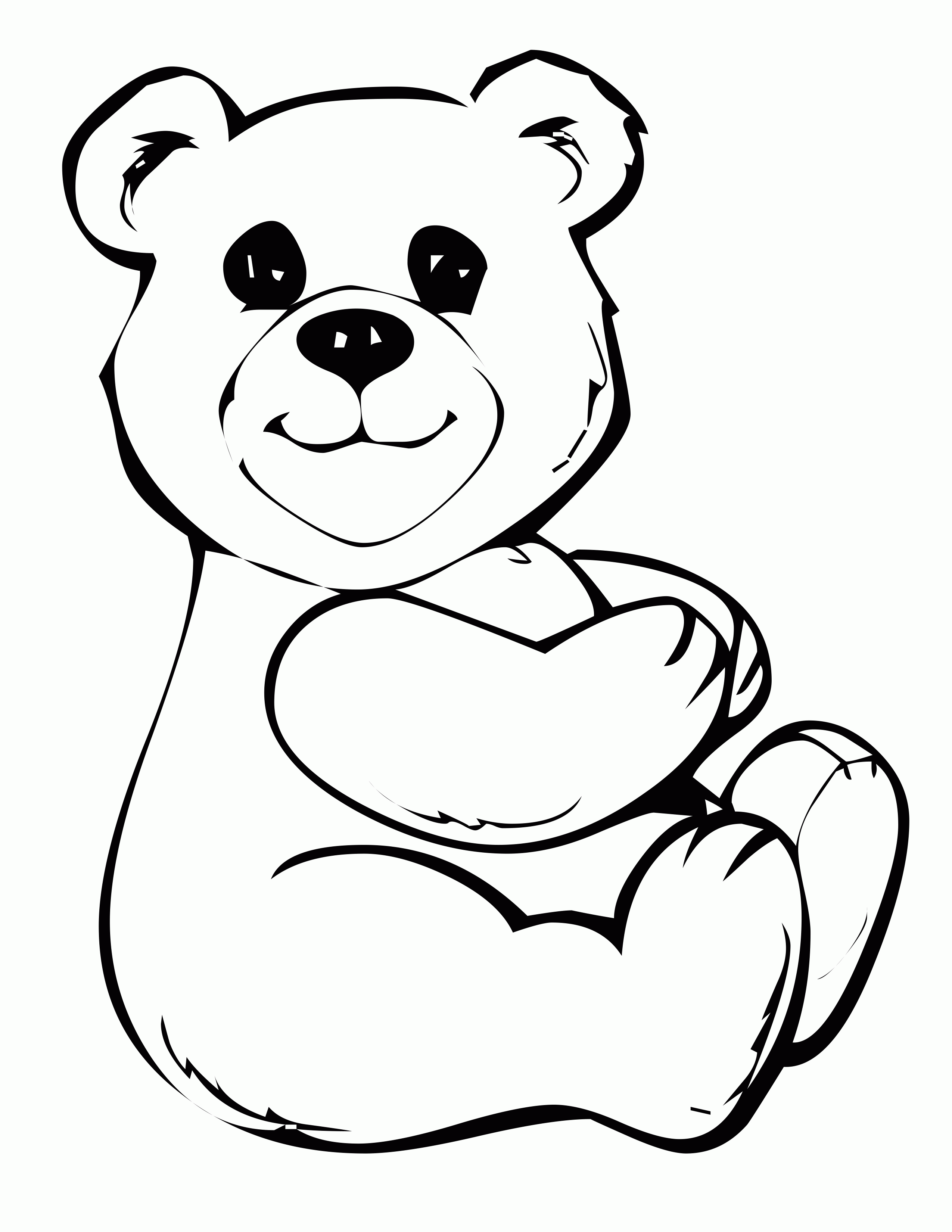 teddy bear coloring page. baby teddy bear coloring pages. teddy ...