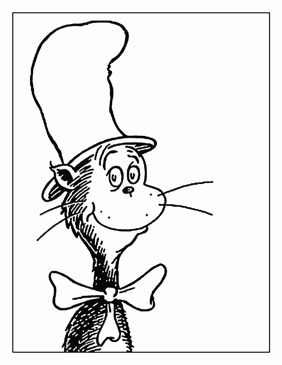 Thing 1 Coloring Page - Coloring Pages for Kids and for Adults