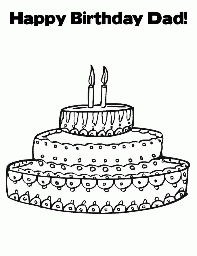 Free Happy Birthday Coloring Pages For Dad Only Coloring Pages ...