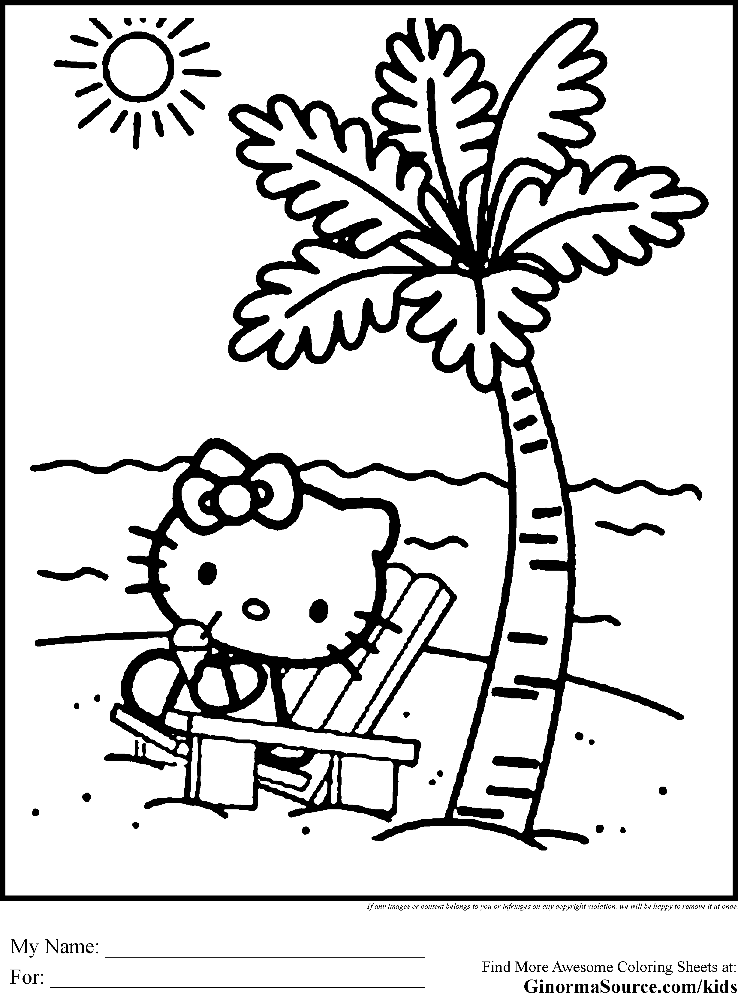 Black And White Hello Kitty Nerd Coloring Pages - Coloring Pages ...