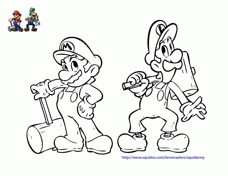 Mario And Friends - Coloring Pages for Kids and for Adults