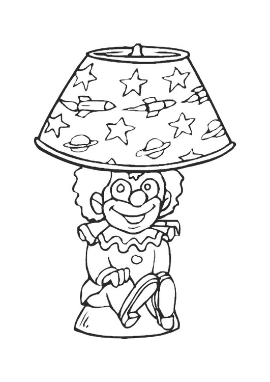 Coloring Page lamp - free printable coloring pages