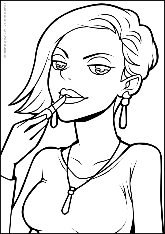 Apply Make-up 20 | Coloring Pages 24
