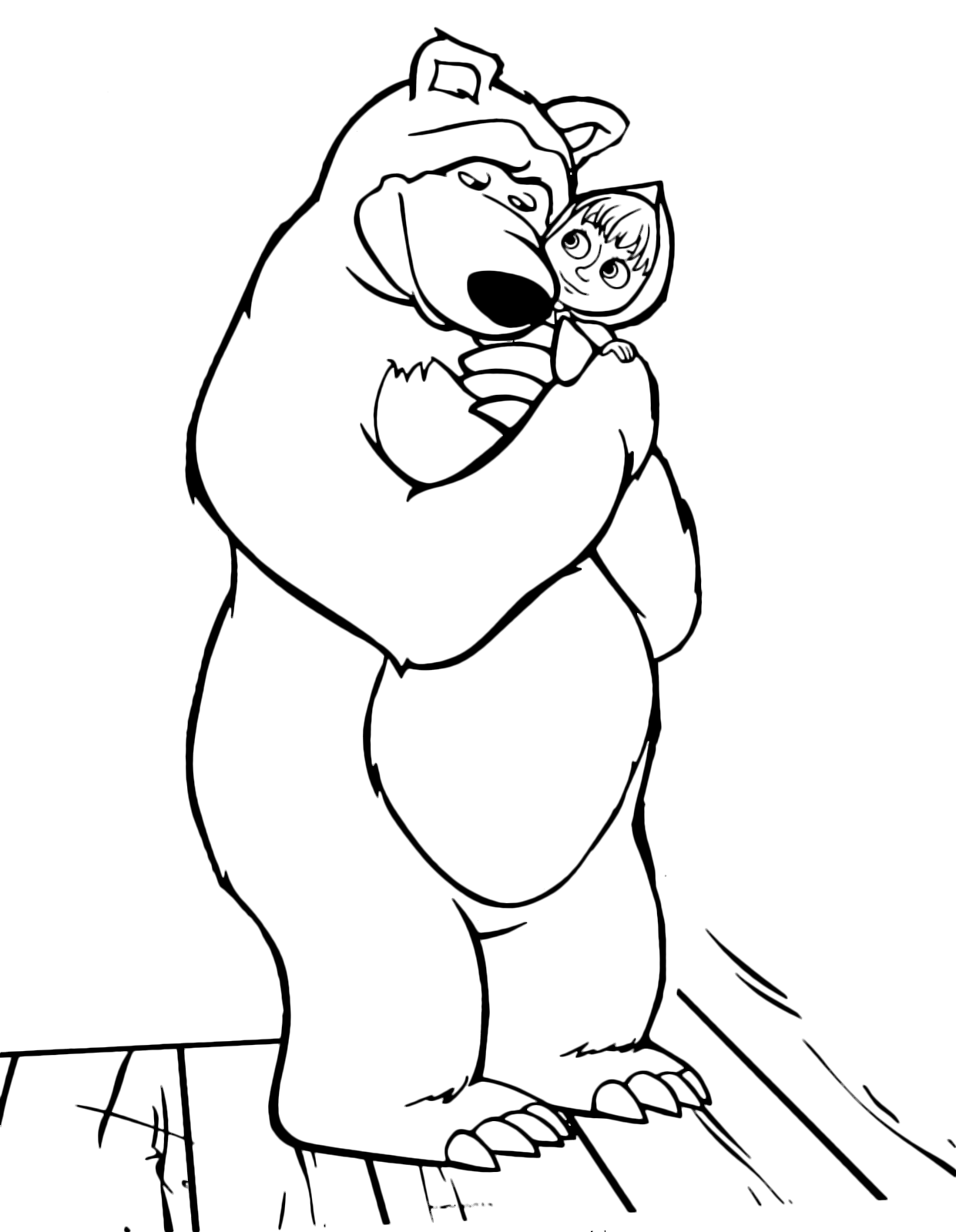 Coloring Pages : Coloring Pagesasha And The Bear Y El Oso ...