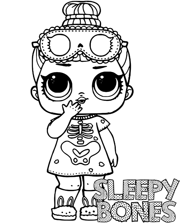 High-quality doll Sleepy Bones coloring page LOL Surprise