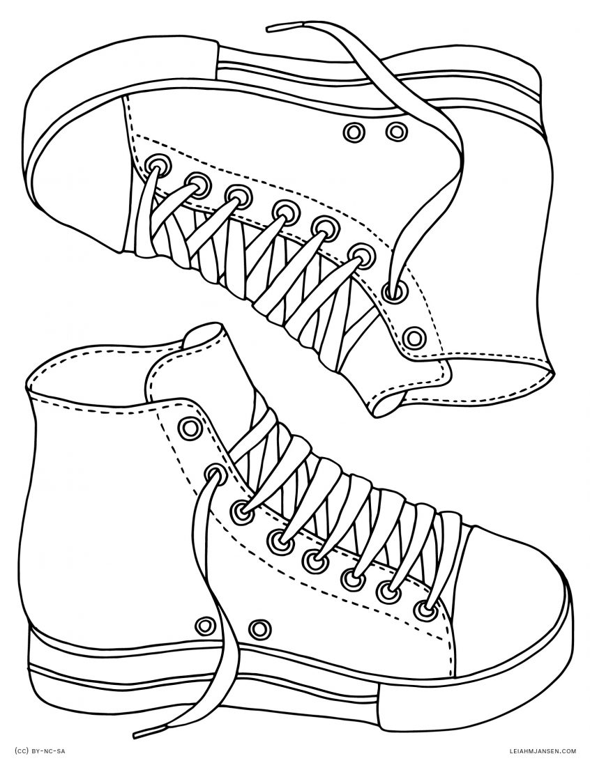 Download Sneakers Coloring Pages - Coloring Home