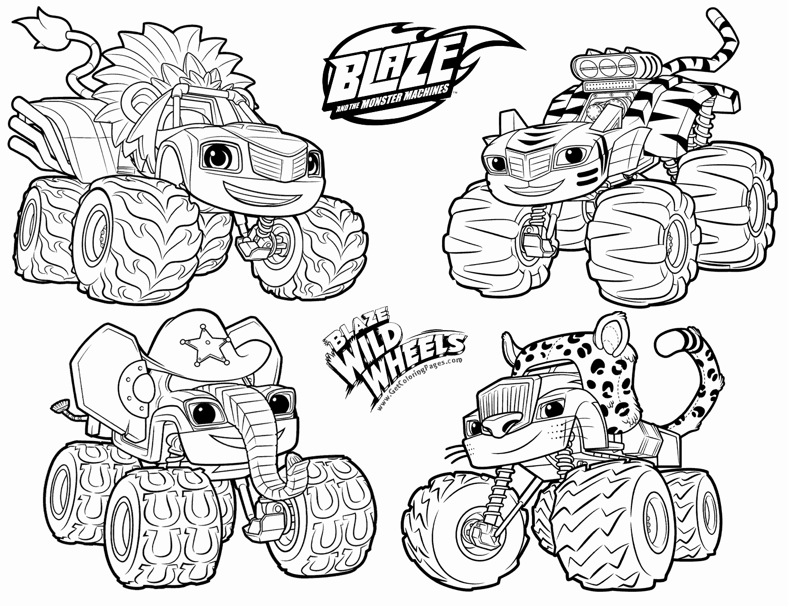 Blaze And The Monster Machine Coloring Pages Coloring Home