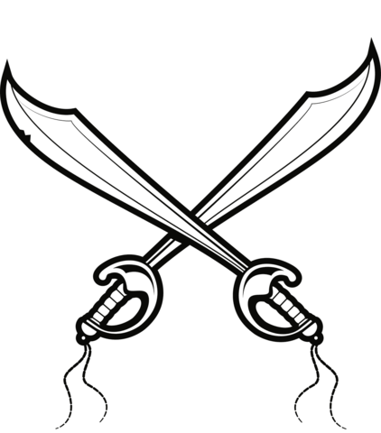 Pirate Swords coloring page | Free Printable Coloring Pages
