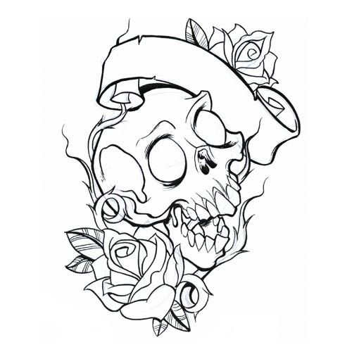 Roses-and-Skull-Coloring-Pages-for-Adults.jpg (500×500) | Skull coloring  pages, Tattoo coloring book, Skull tattoo