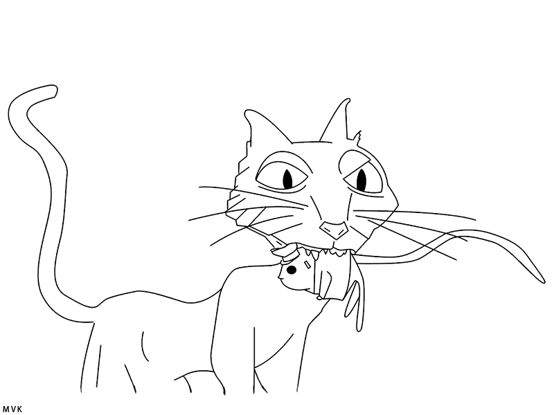 Coraline Black Cat Coloring Page Coloring Home
