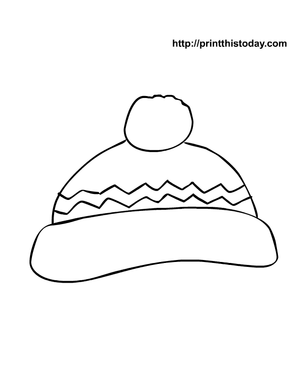 Best Photos Of Winter Hat Coloring Page Free Printable Winter