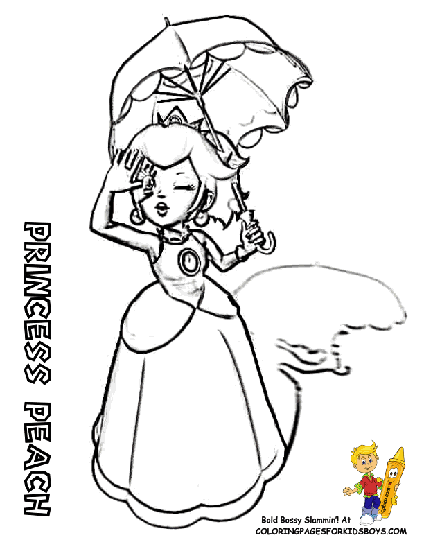 Baby Princess Peach - Coloring Pages for Kids and for Adults