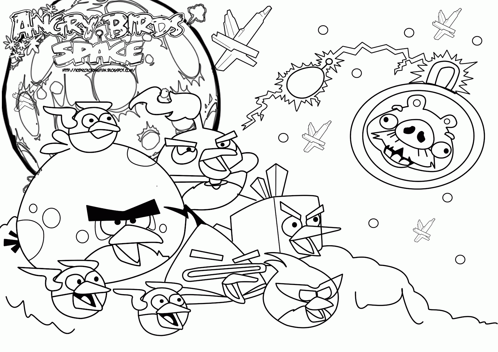 Angry Birds Go Karts Coloring Pages - Coloring Page