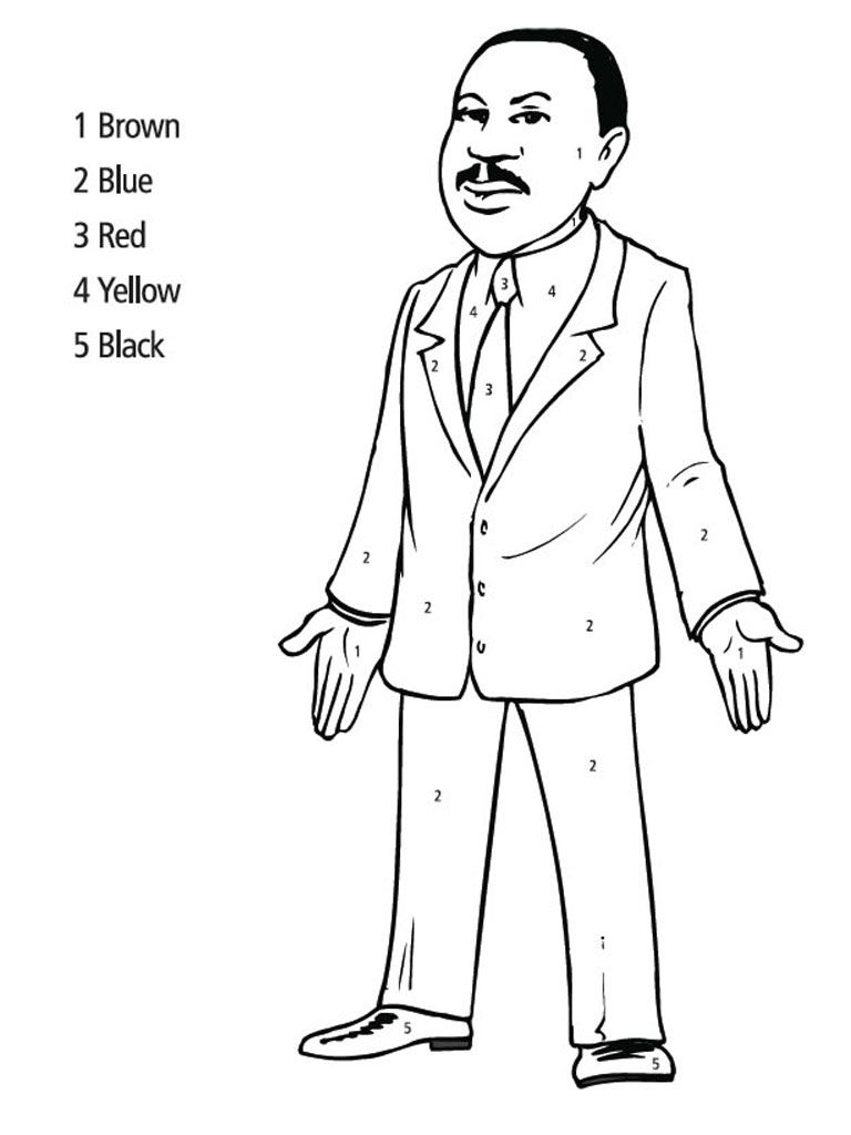 Martin Luther King Jr Coloring Pages | Realistic Coloring Pages