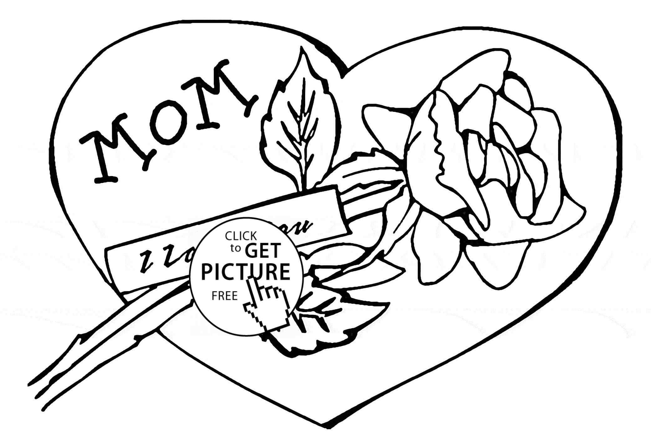 Mom I Love You - Mother's Day coloring page for kids, coloring ...