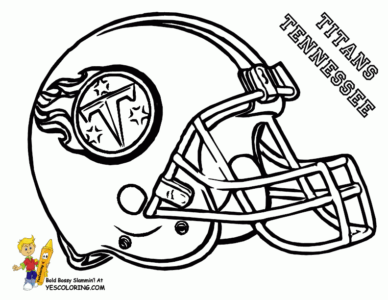 Football Helmet Coloring Pages, Titans football coloring at ...