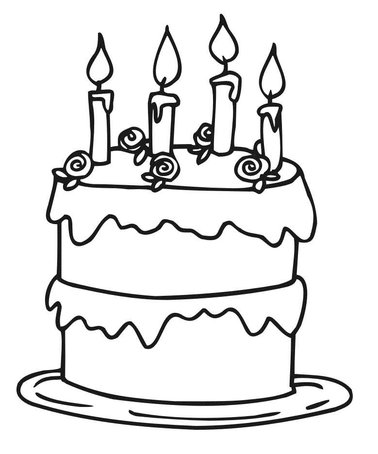 Printable Cakes Images To Color | Coloring Pages