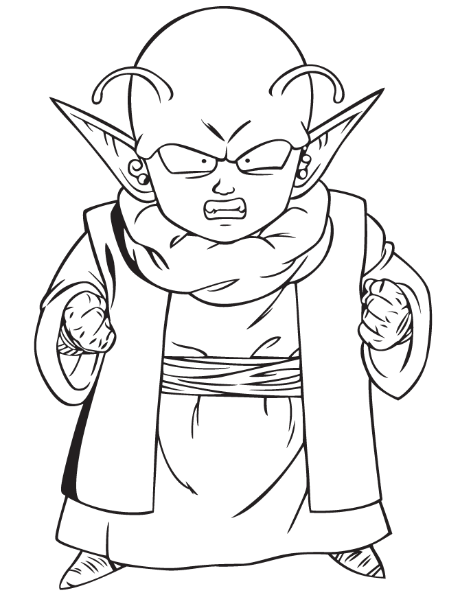 Dragon Ball Z Dende Coloring Page | Free Printable Coloring Pages