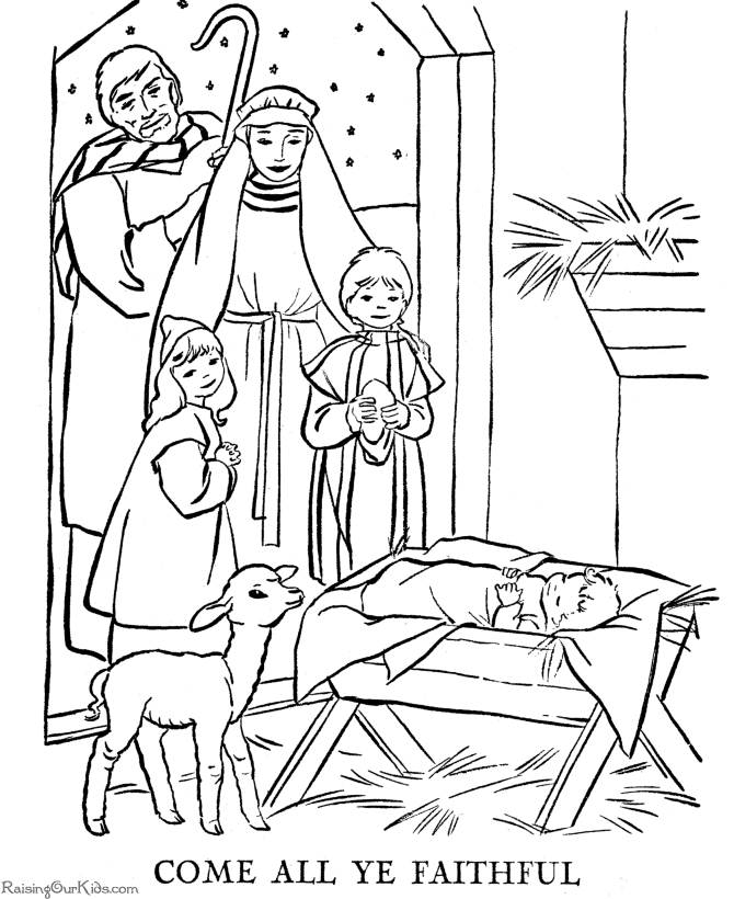 Coloring Pages For The Nativity Coloring Home