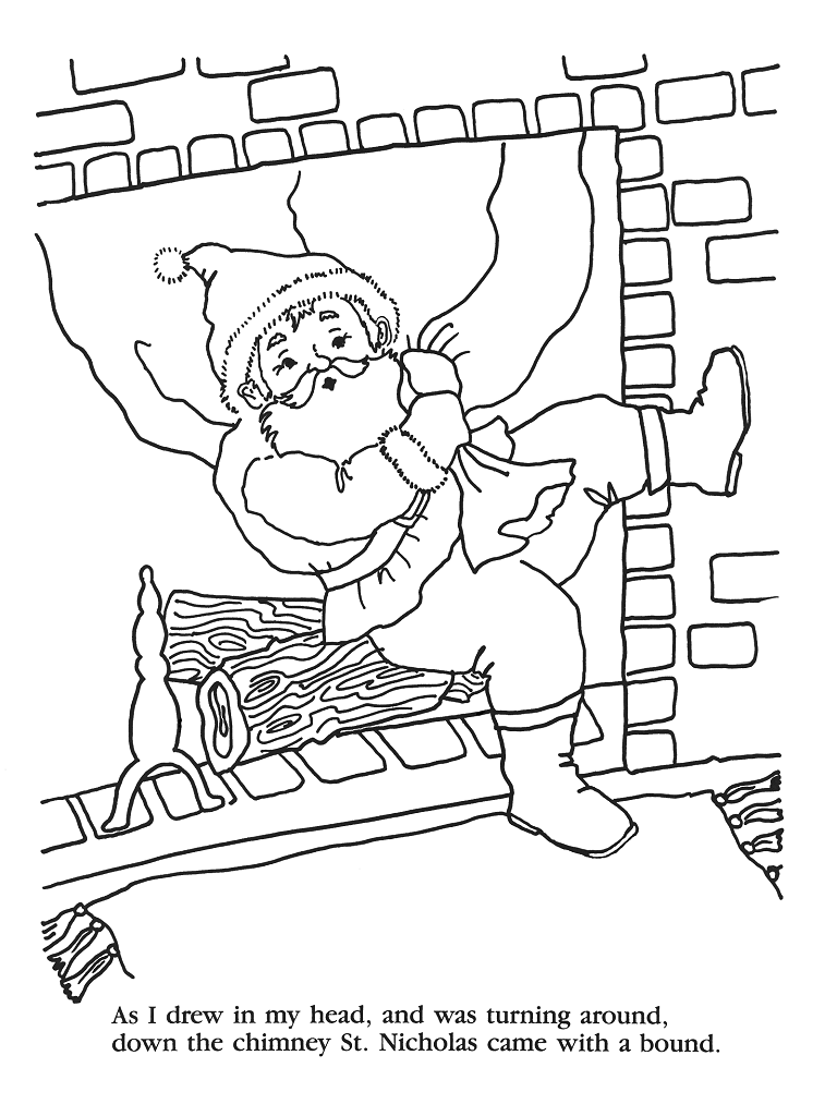 Night Before Christmas Coloring Pages Free Coloring Pages