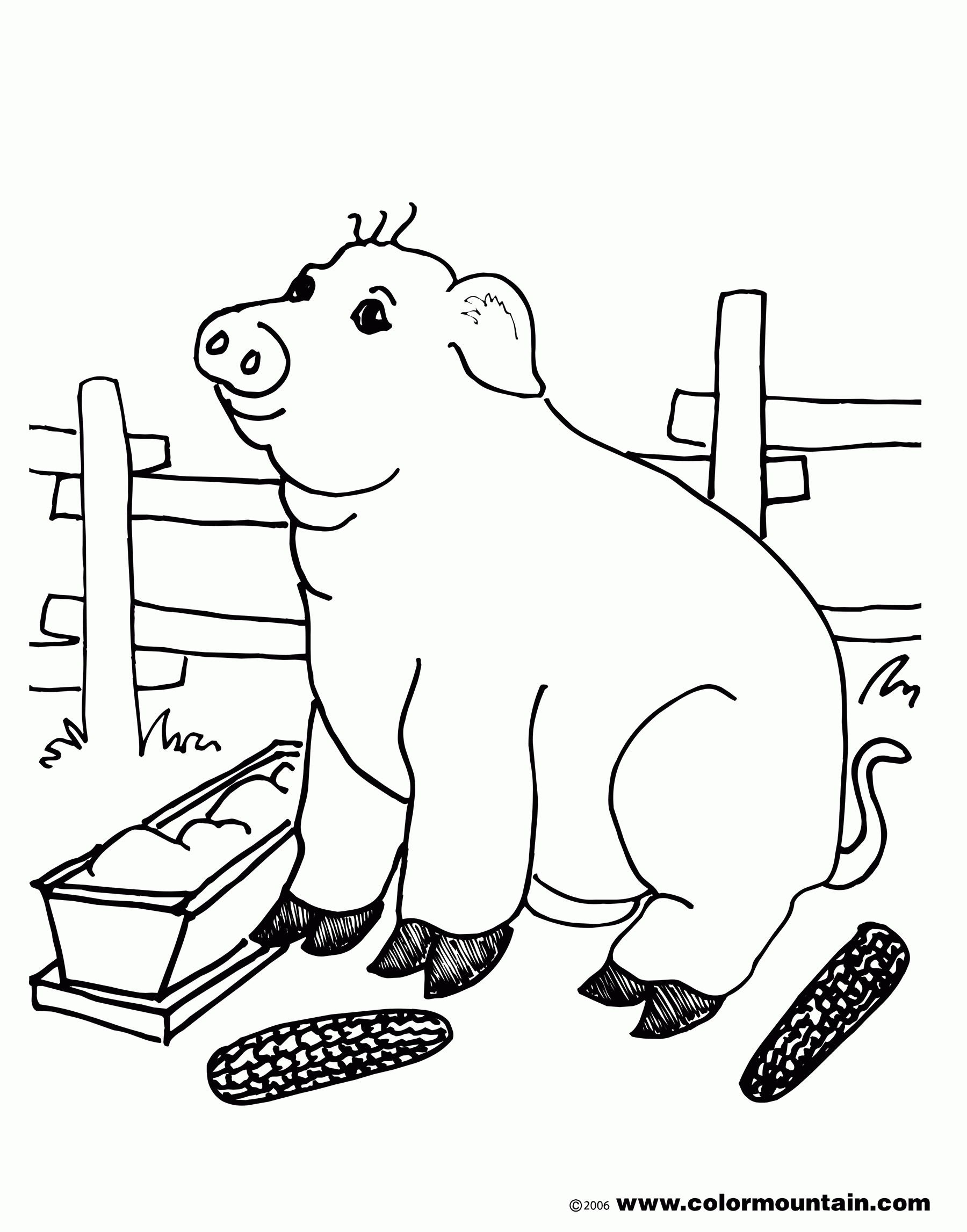 Pig Coloring Page - Create A Printout Or Activity