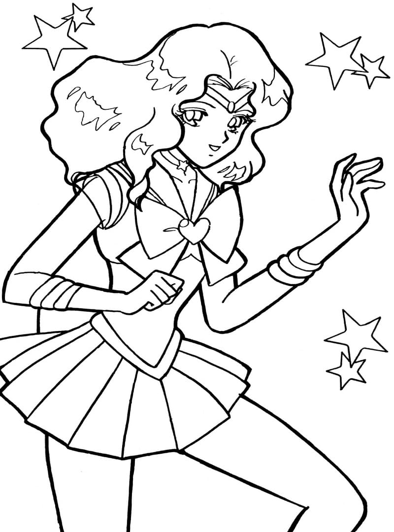 Sailor Neptune Coloring Page - Free Printable Coloring Pages for Kids
