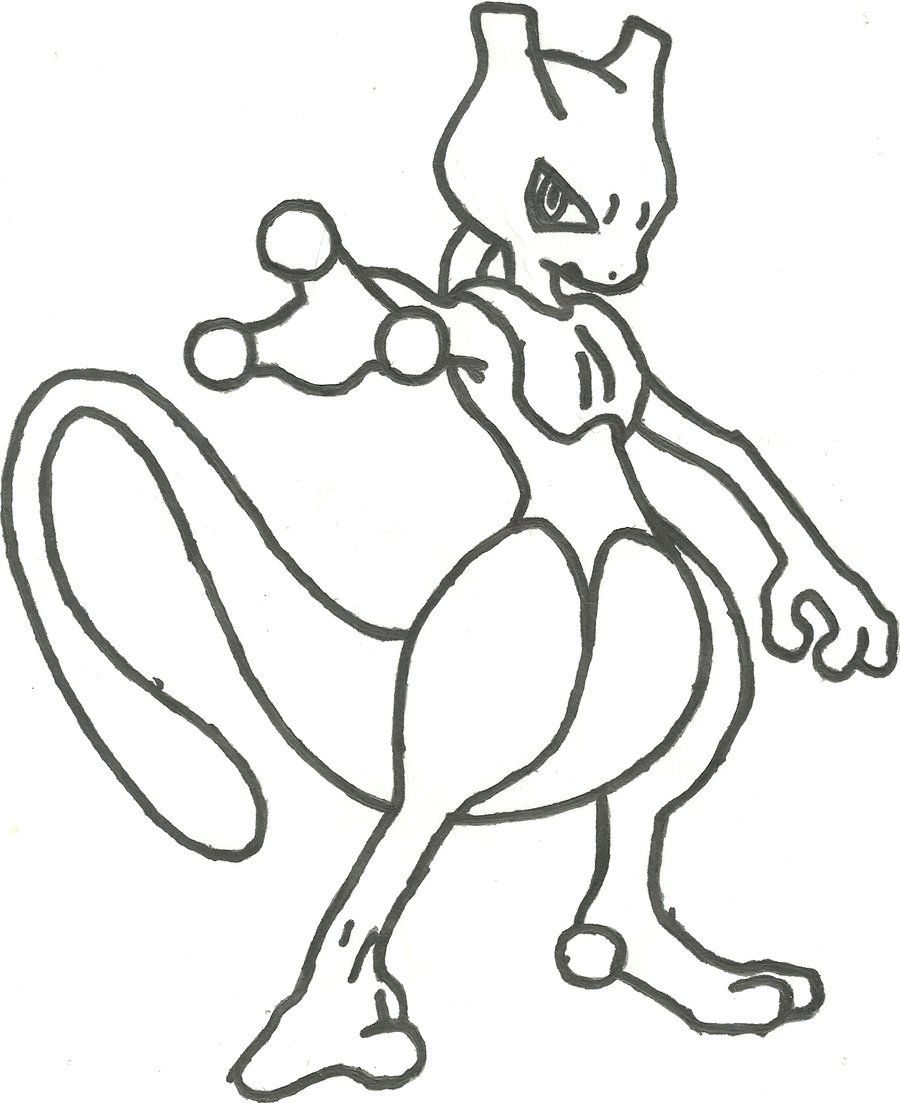 Coloring Pages Pokemon Mewtwo   Coloring Home