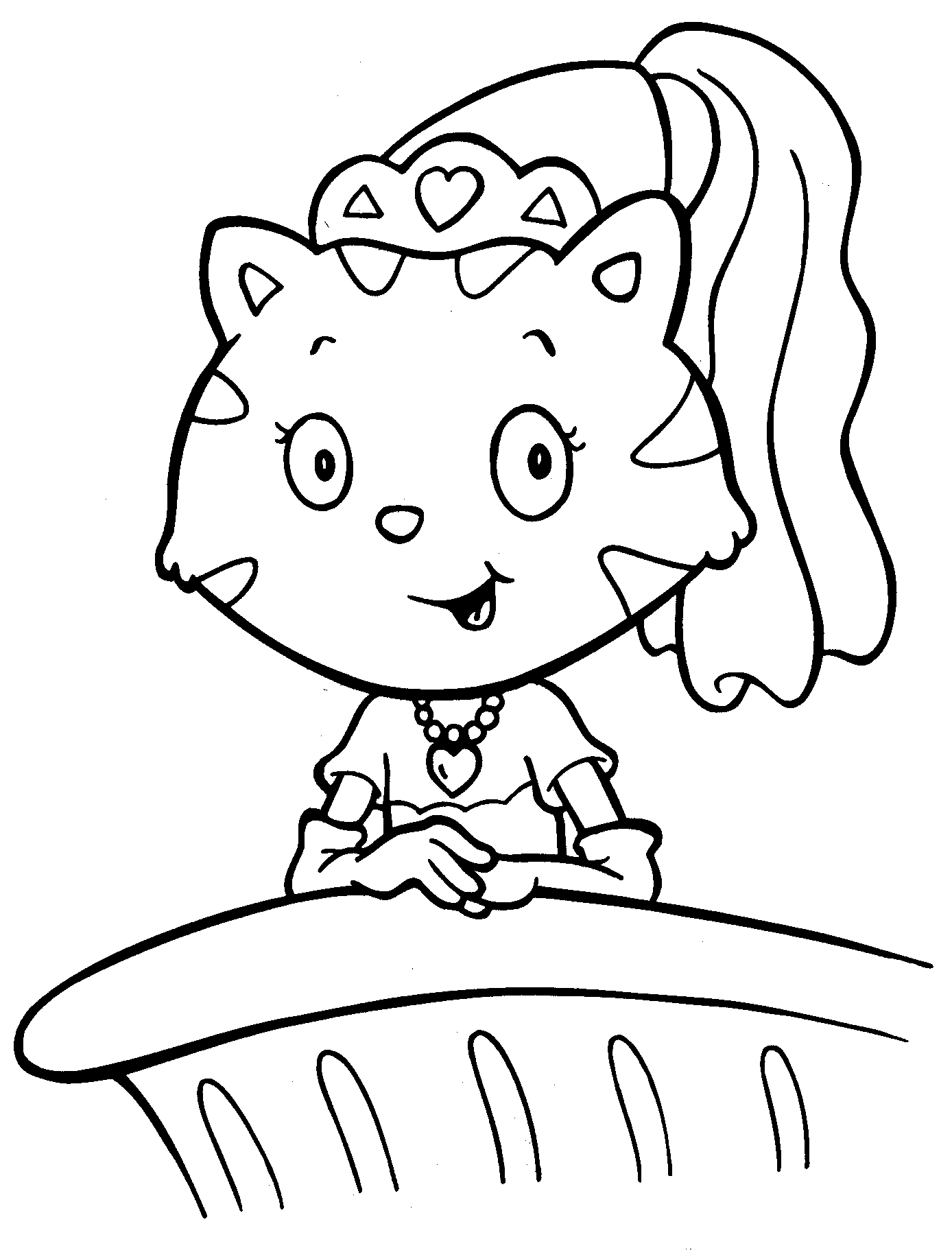 Kids Coloring Pages Cute Kitties Coloring Home