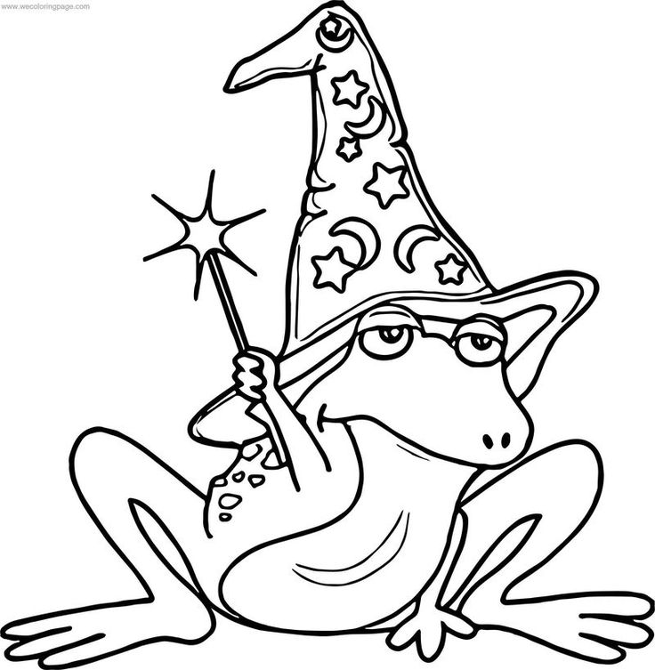 Magical Frog Coloring Page | Frog coloring pages, Animal coloring pages, Coloring  pages