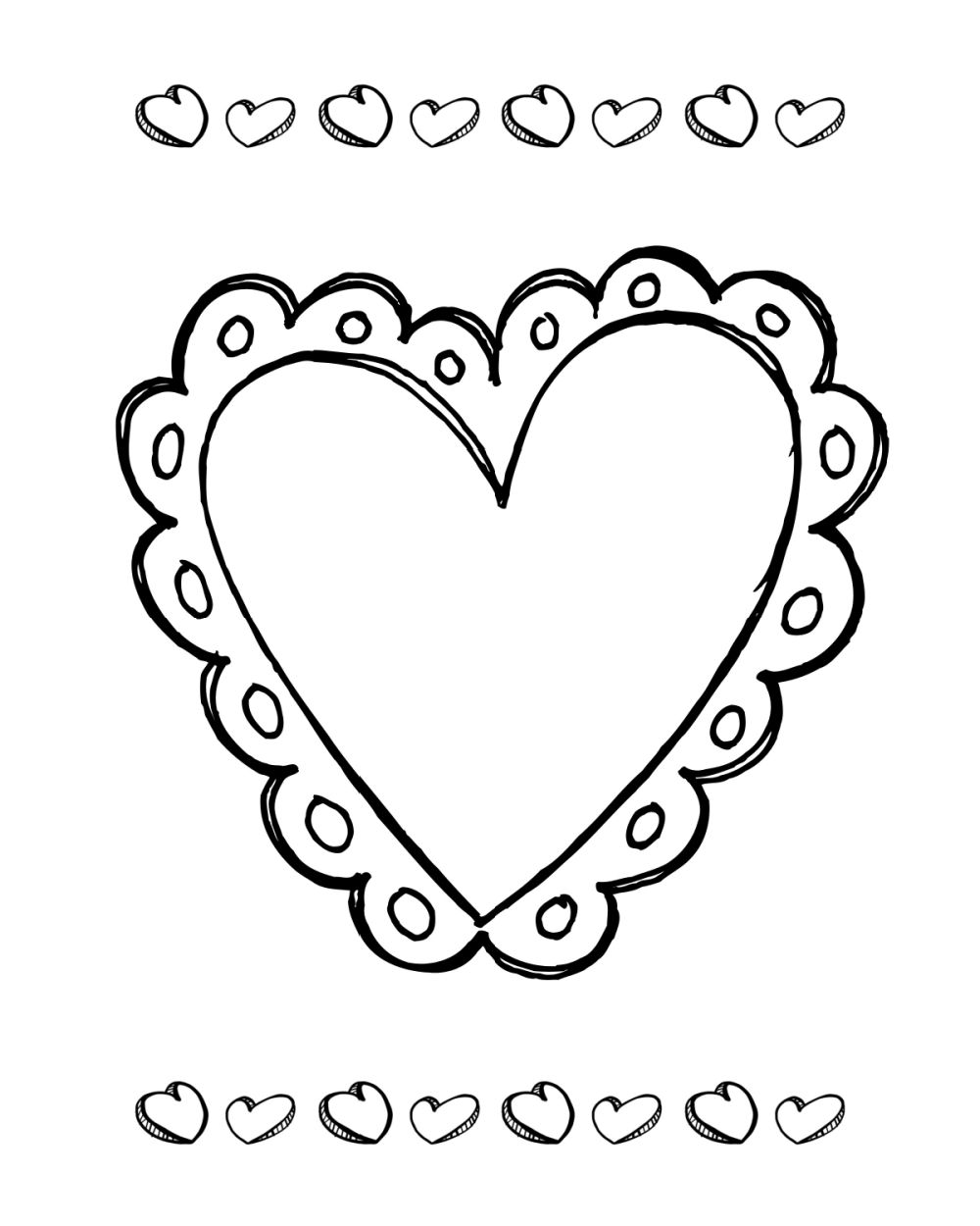 Free Printable Valentine Heart Coloring Page - Mama Likes This