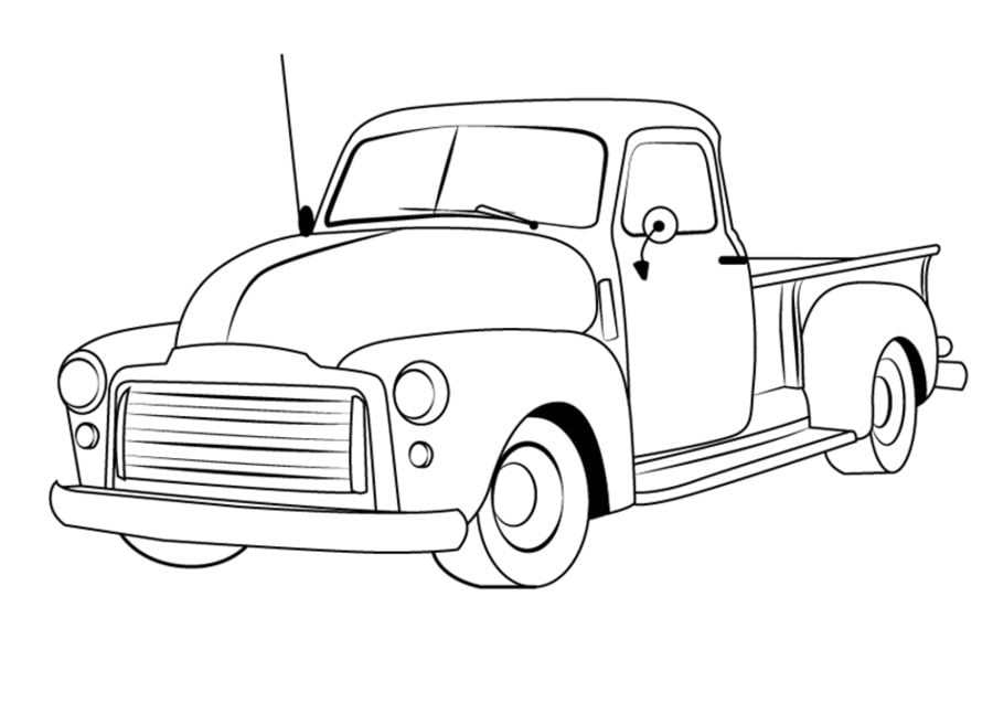 Coloring pages: Antique car, printable for kids & adults, free