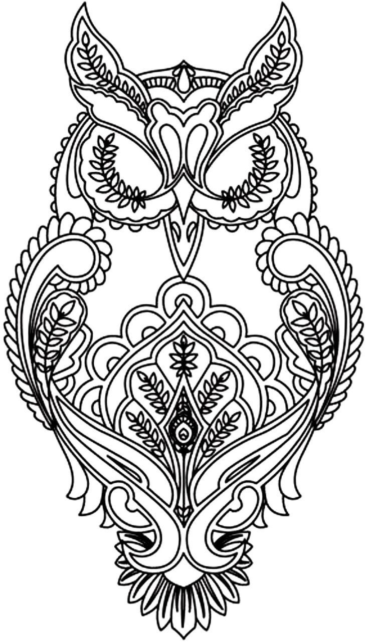 Owl Coloring Pages Hard - High Quality Coloring Pages